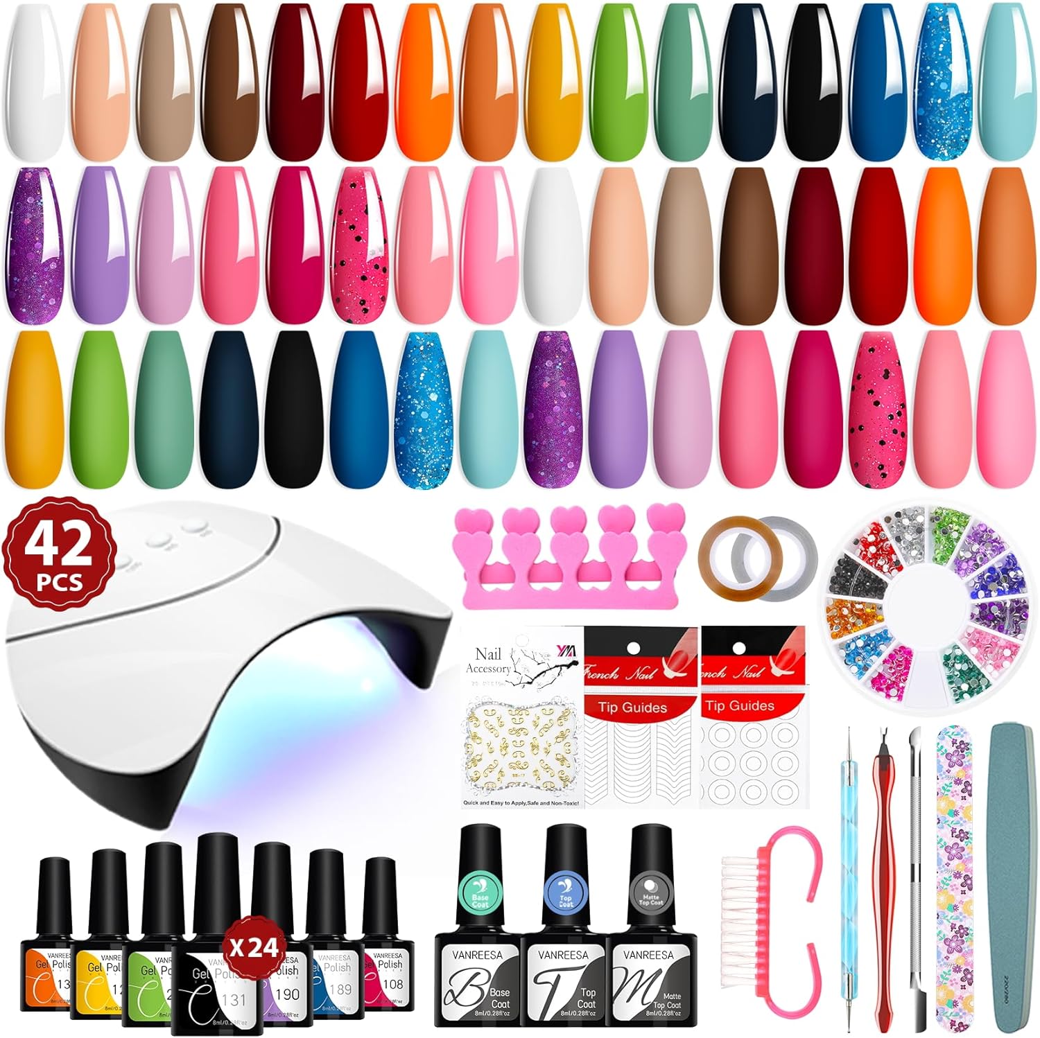 kit de uñas y lampara