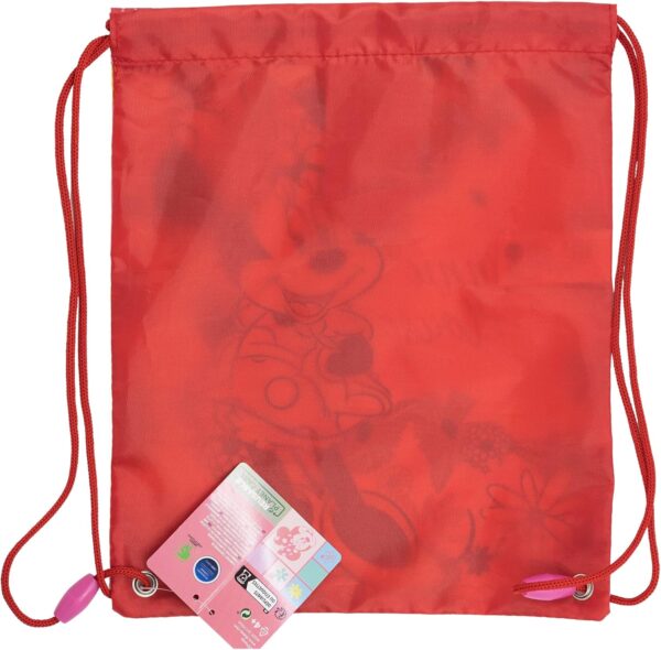 Bolsa merienda infantil de Minnie Mouse – Ligera, con cierre de cuerdas - Imagen 2