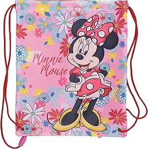 Bolsa merienda infantil de Minnie Mouse – Ligera, con cierre de cuerdas