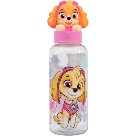 Botella Patrulla Canina Girl 3D con pajita – Skye (470ml)