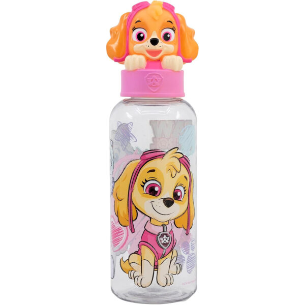 Botella Patrulla Canina Girl 3D con pajita – Skye (470ml)