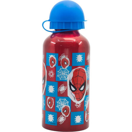 Botella infantil de aluminio Spiderman – Reutilizable y ligera (400 ml)