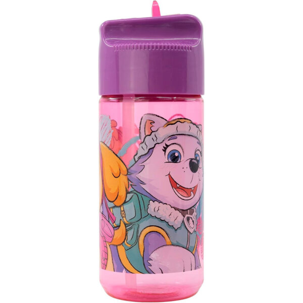 Botella Patrulla Canina con pajita – Skye y Everest (540 ml)