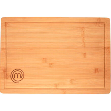 Tabla de cortar de bambú MasterChef – Antibacteriana, resistente y ecológica (34 x 23,5 x 1 cm)