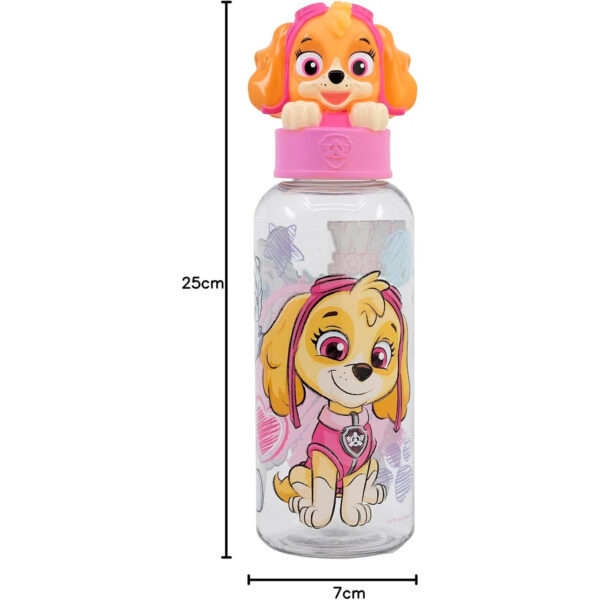 Botella Patrulla Canina Girl 3D con pajita – Skye (470ml) - Imagen 2