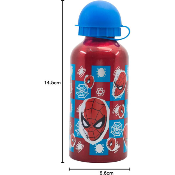 Botella infantil de aluminio Spiderman – Reutilizable y ligera (400 ml) - Imagen 4
